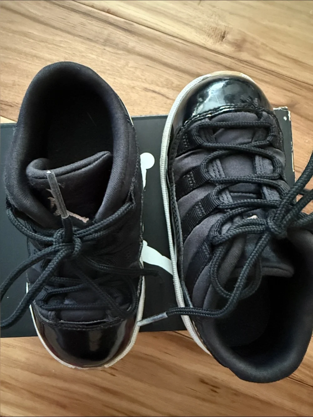 Black Kids Athletic Sneakers - Classic High-Top Size 8c